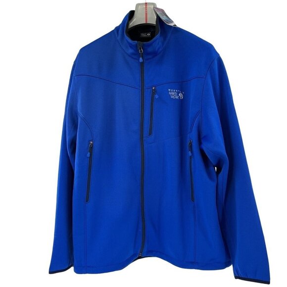 Mountain Hardwear Jacket Men's XXL Fleece Lined Full Zip Blue Tacna NWT BRANDED - Picture 1 of 15